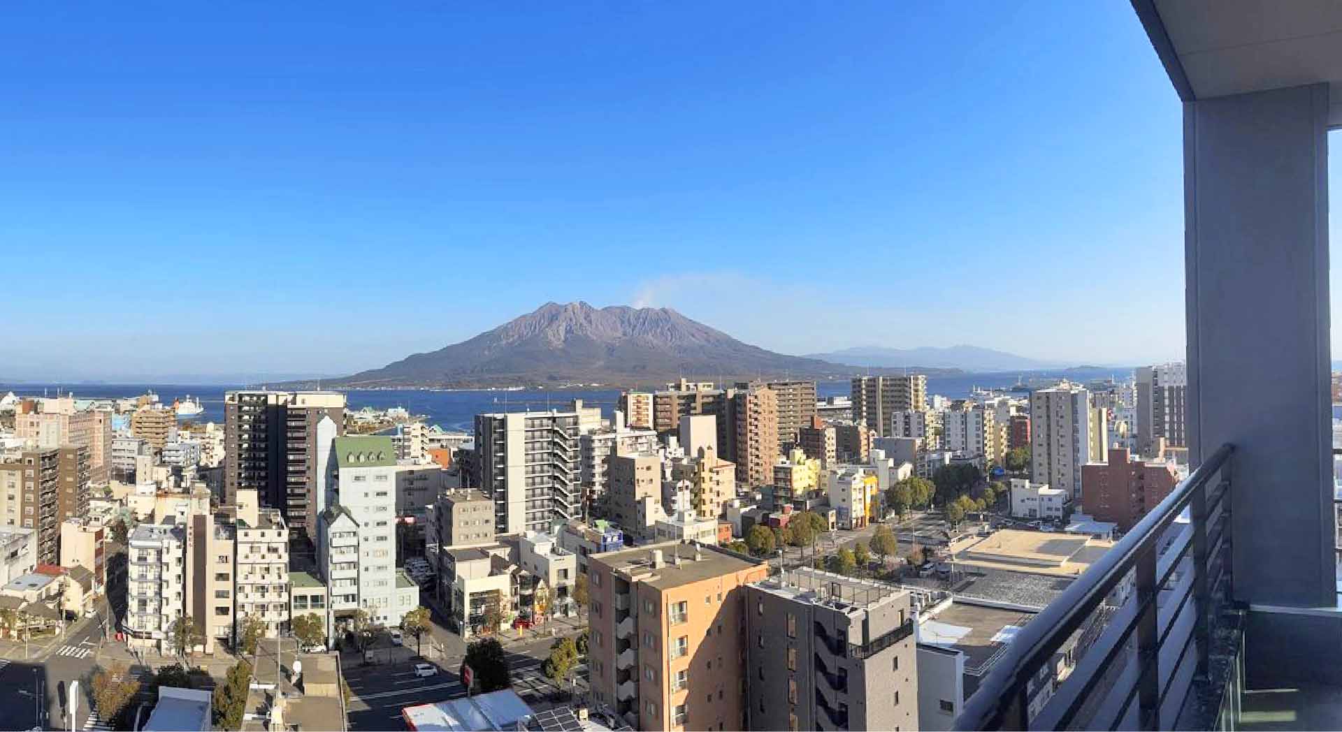 桜島を望む景観